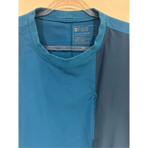 Figs Men’s Scrub Top Alps Blue Kadoma crew scrub top M - Picture 2 of 5